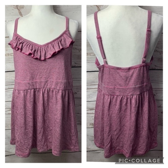 torrid Tops - NWT Torrid Striped Ruffle Front Babydoll Tank